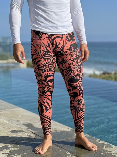 Coral Honua Uli Leggings Men's Leggings — Lolekai