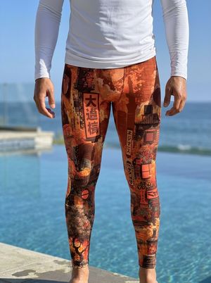 Muskmelon Bakeneko men's swim & gym leggings