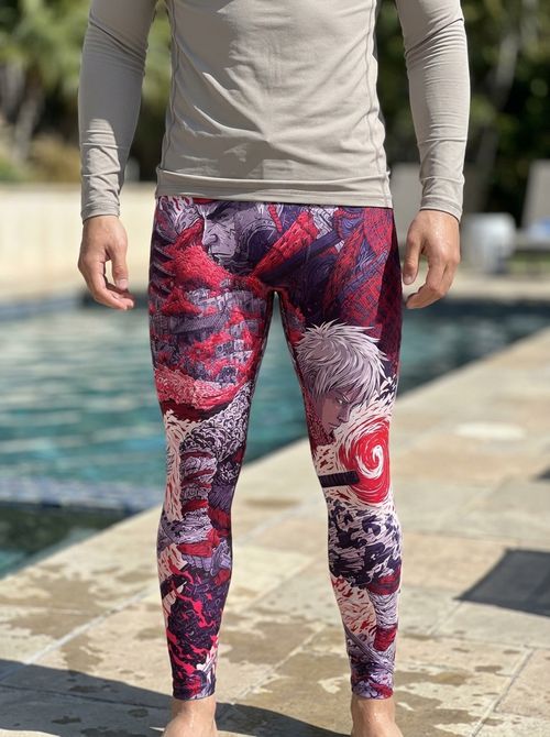 Electric Fuchsia Senjin Leggings Men's Leggings — Lolekai
