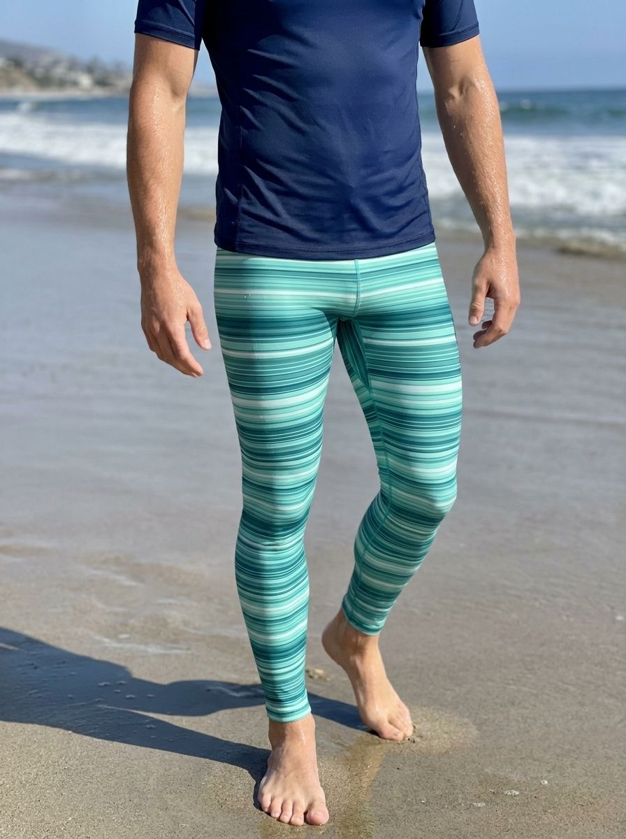 Seafoam Eclipse Leggings Men's Leggings — Lolekai