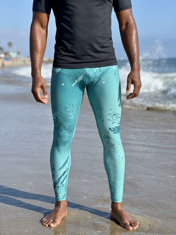 Men's Transformative Teal Voltage Leggings