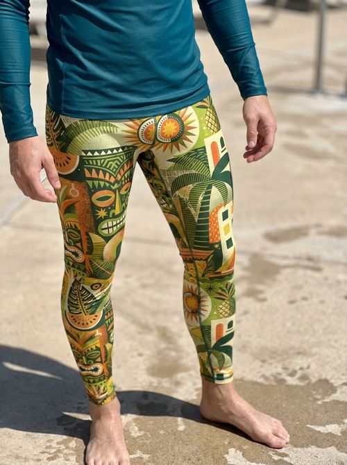 Yellow Makai Leggings Men's Leggings — Lolekai