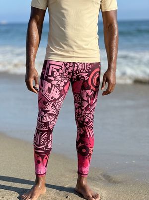 Hot Pink Lani Kai men's swim & gym leggings