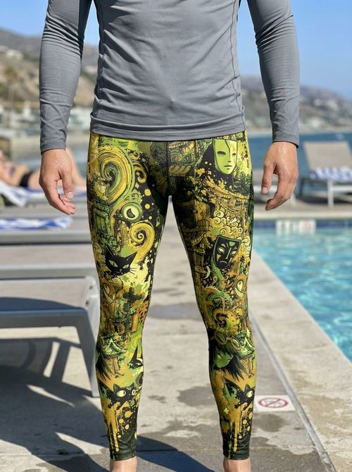 Runway Chartreuse Bakeneko Leggings