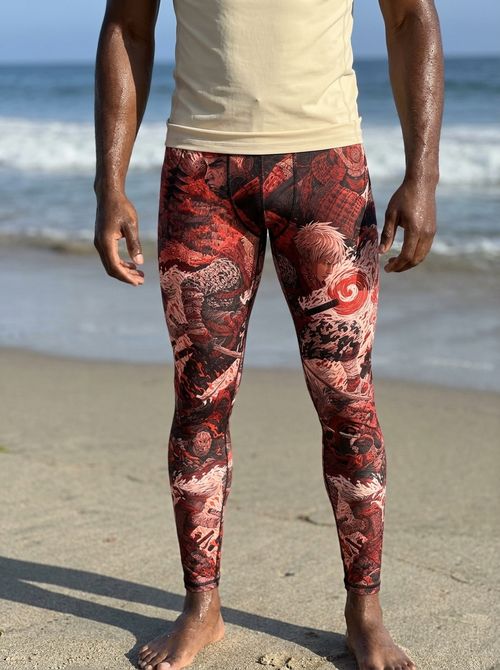 Burnt Sienna Senjin Leggings Men's Leggings — Lolekai