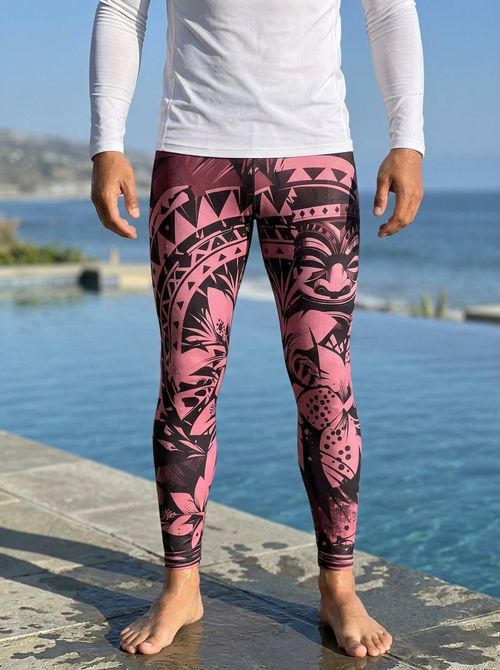 Amaranth Koa Lehua Leggings Men's Leggings — Lolekai