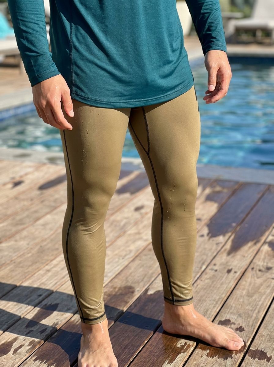 Khaki Leggings Men's Leggings — Lolekai
