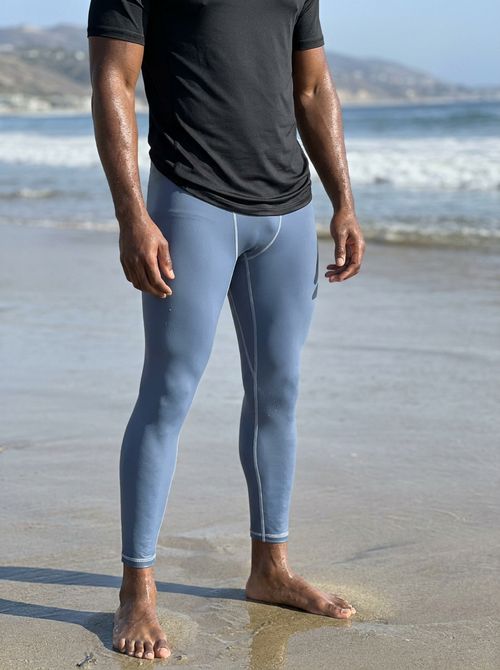 Dusty Blue Leggings Men's Leggings — Lolekai