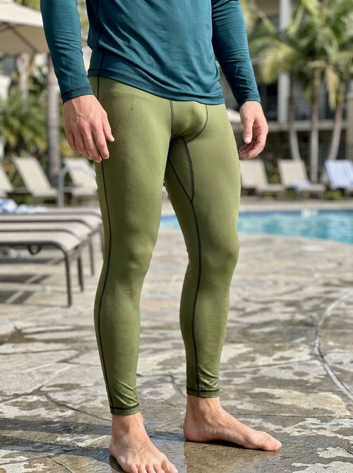 Moss Green Leggings Men's Leggings — Lolekai