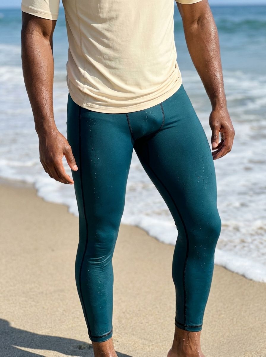 Dark Teal Leggings Men's Leggings — Lolekai