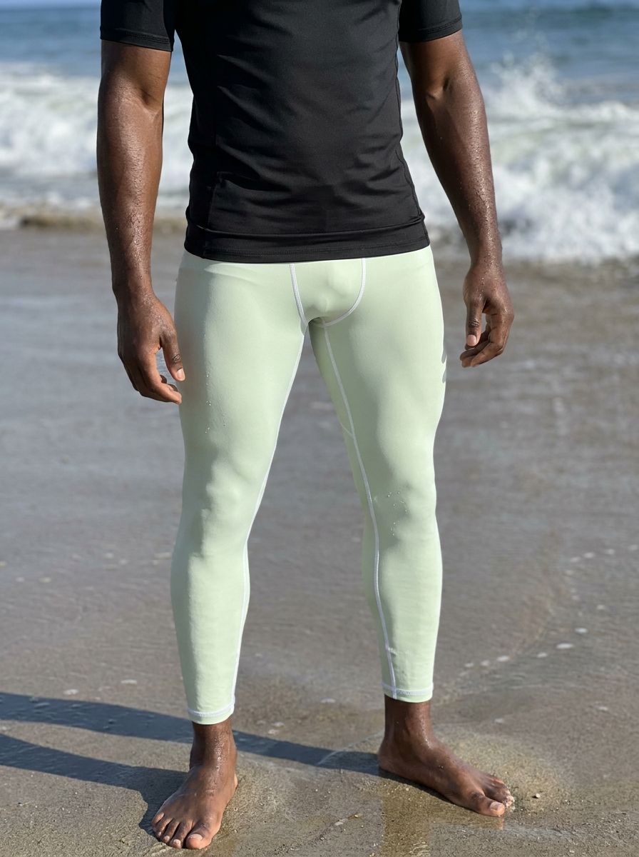 Mint Cream Leggings Men's Leggings — Lolekai