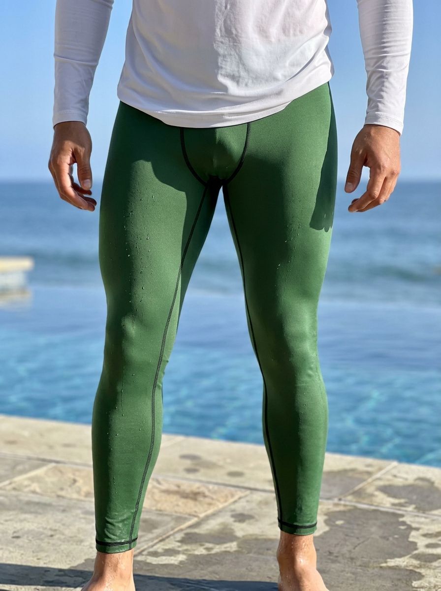 Palm Green Leggings Men's Leggings — Lolekai