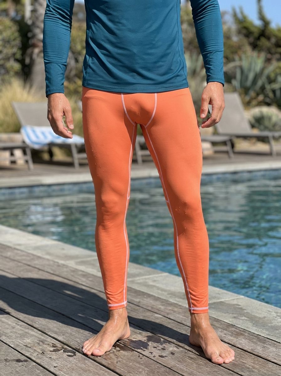 Atomic Tangerine Leggings Men's Leggings — Lolekai
