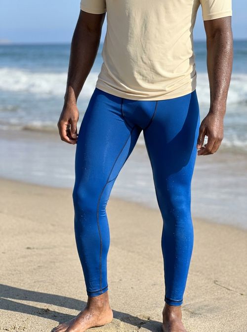 Bauhaus Blue Leggings Men's Leggings — Lolekai