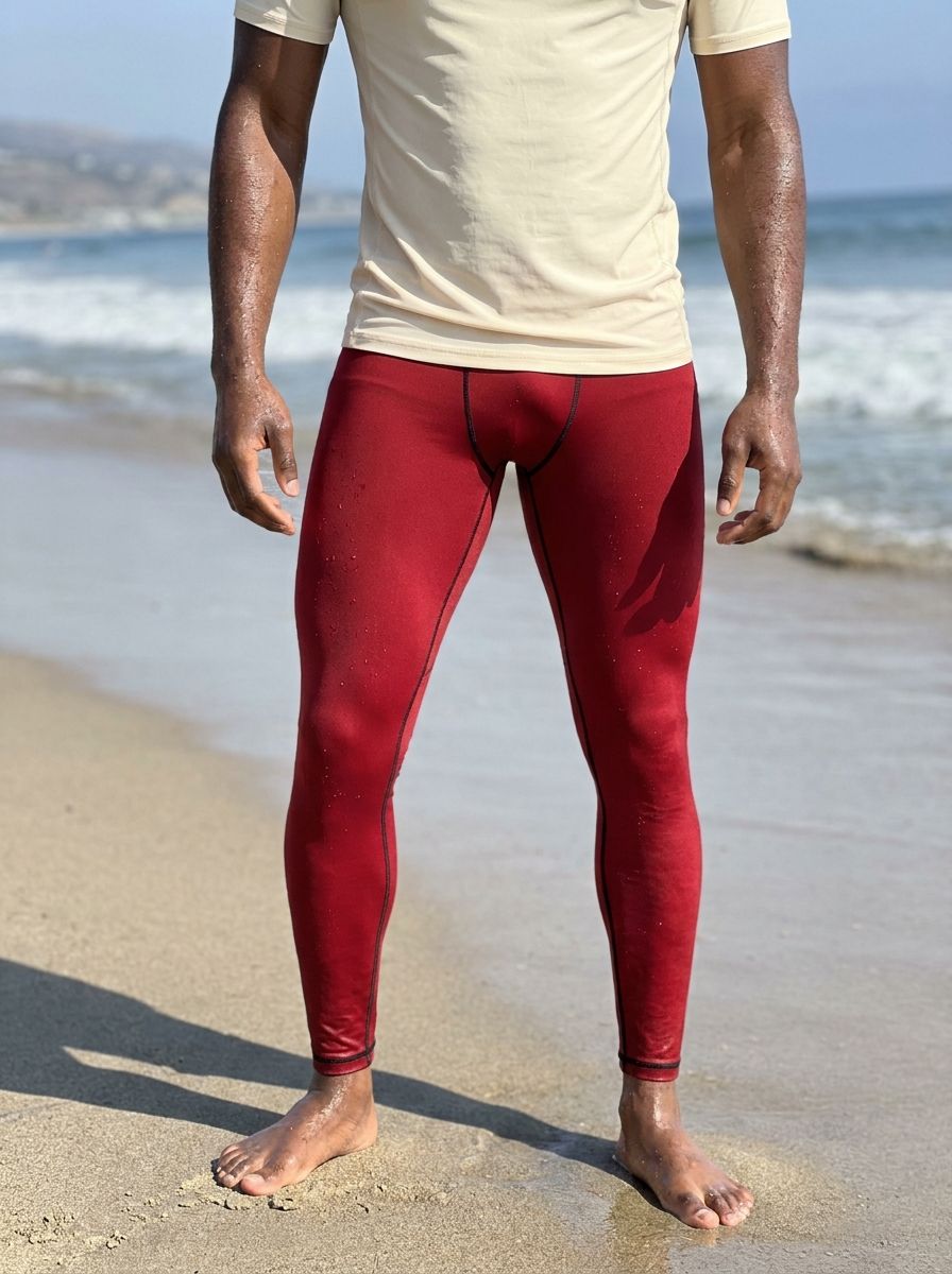 Venetian Red Leggings Men's Leggings — Lolekai