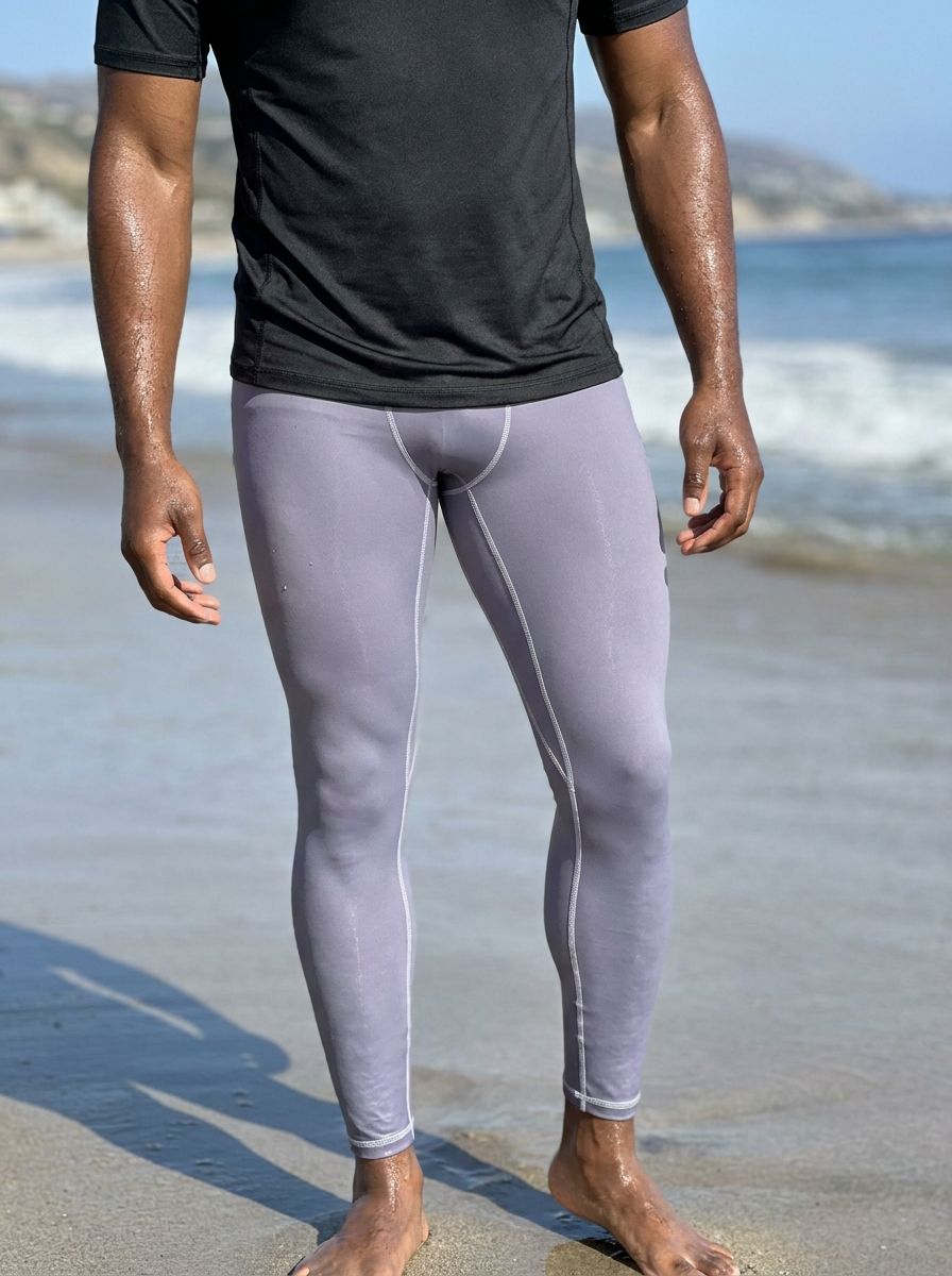Lavender Gray Leggings Men's Leggings — Lolekai