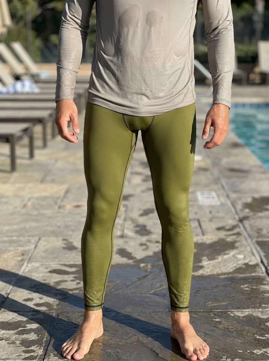 Olive Drab Leggings Men's Leggings — Lolekai