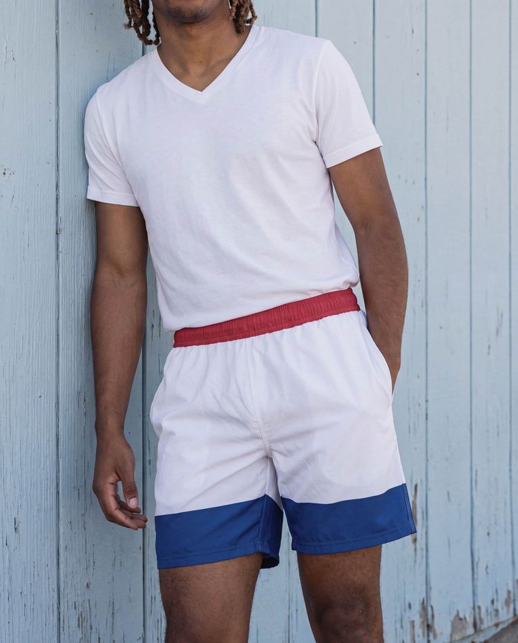 Rainbow Wave Swim Trunks