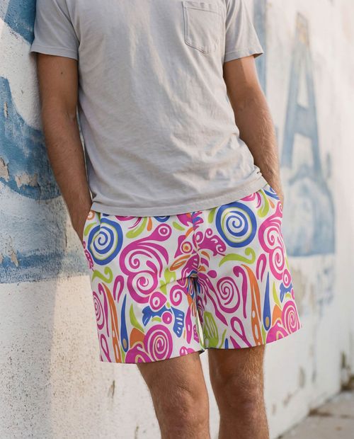 Rimpa men's swim trunks