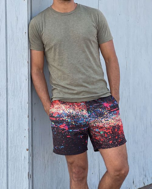 Pixelate Men's Swim Trunks Men's Swim Trunks — Lolekai