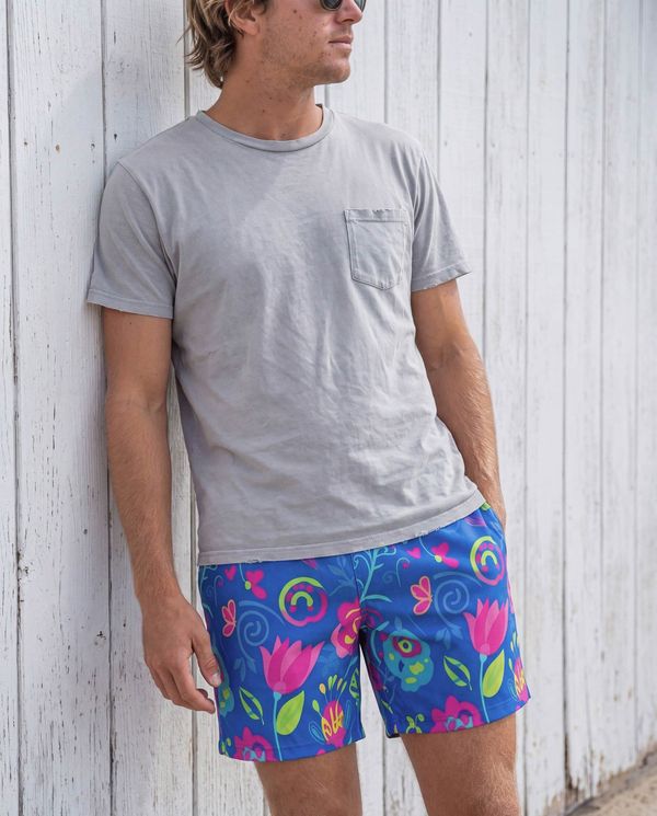 Floral Collection men's swim trunks