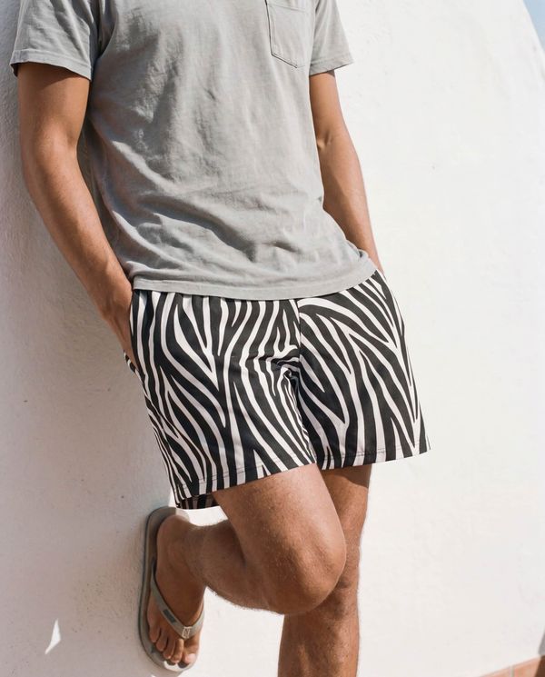 Zebra Collection men's swim trunks