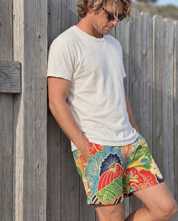 Yagasuri men's swim trunks