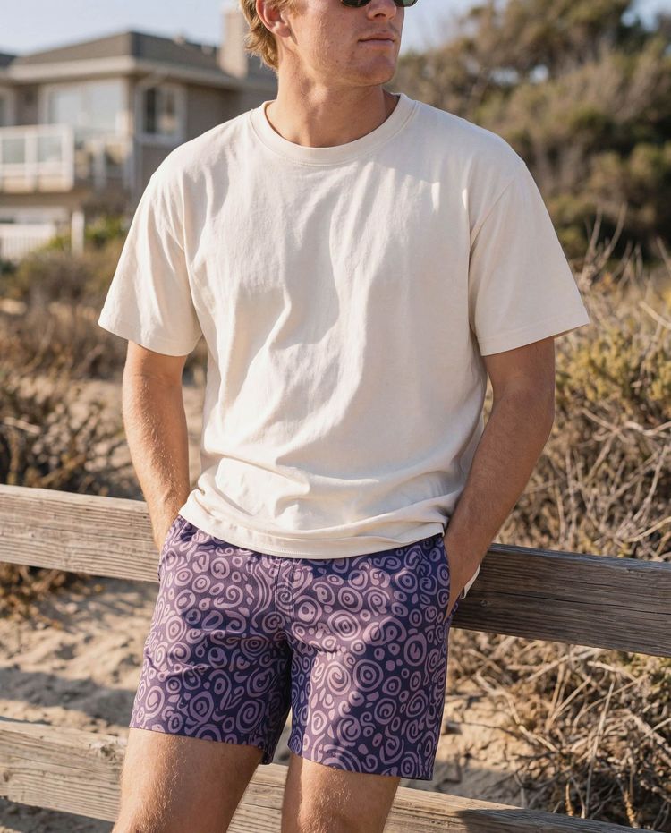 Rhodonite Banyu men's swim trunks