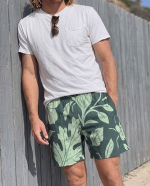 Jelly Mint Lush Men's Swim Trunks Men's Swim Trunks — Lolekai