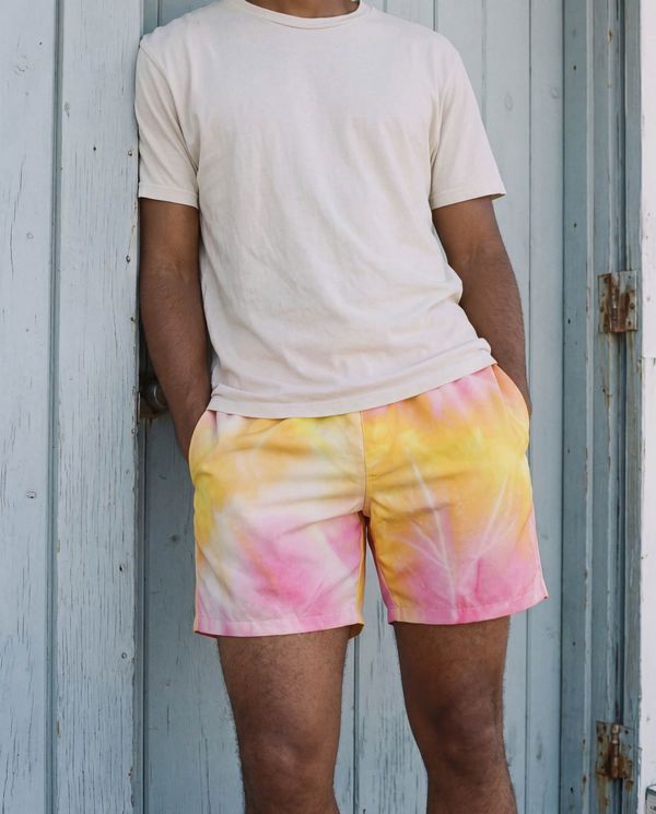 Men's Lemon Yellow Frost Swim Trunks
