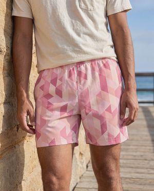 Millennial Pink Nami men's swim trunks