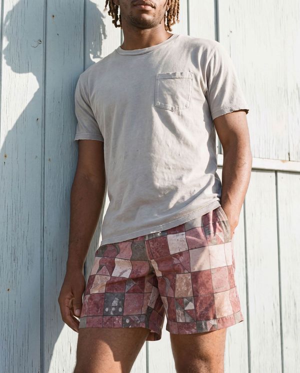 Men's Tea Rose Fragment Swim Trunks