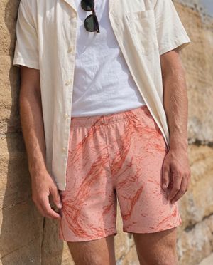 Coral Eclipse Men's Swim Trunks Men's Swim Trunks — Lolekai