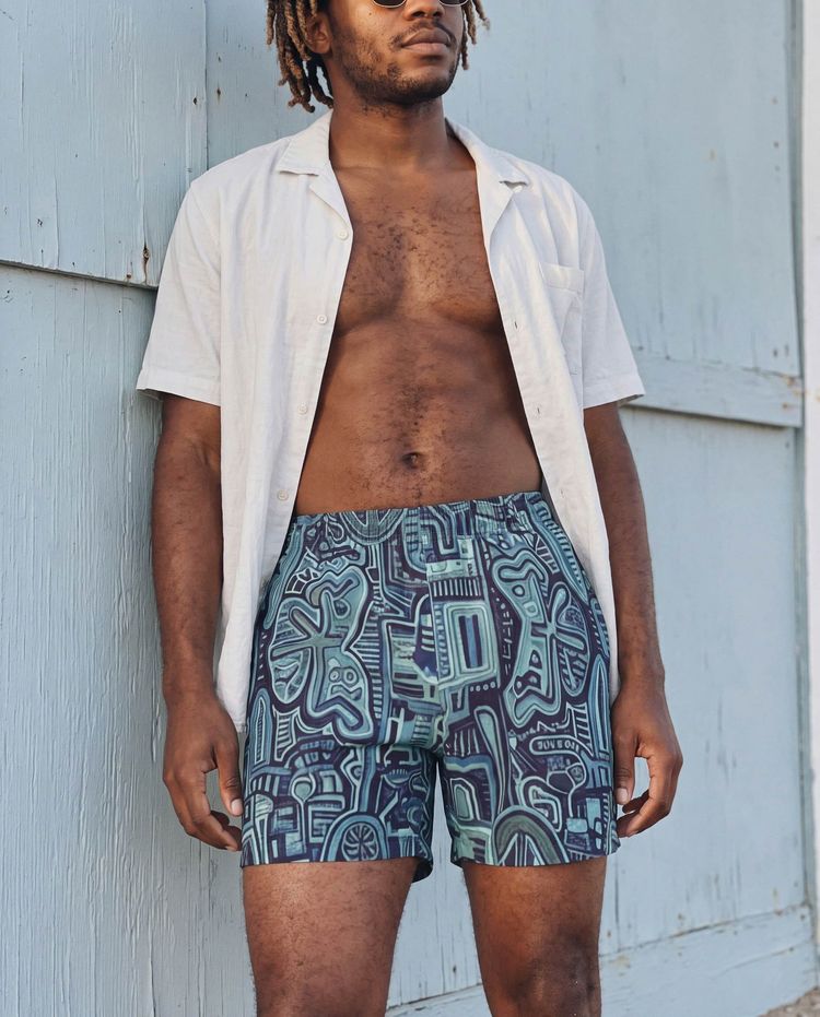 Men's Transformative Teal Solstice Swim Trunks
