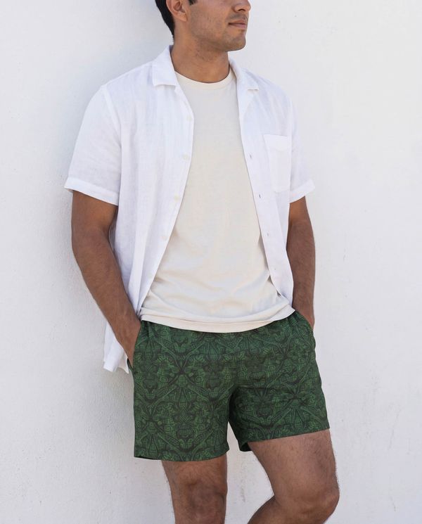 Kasuri men's swim trunks