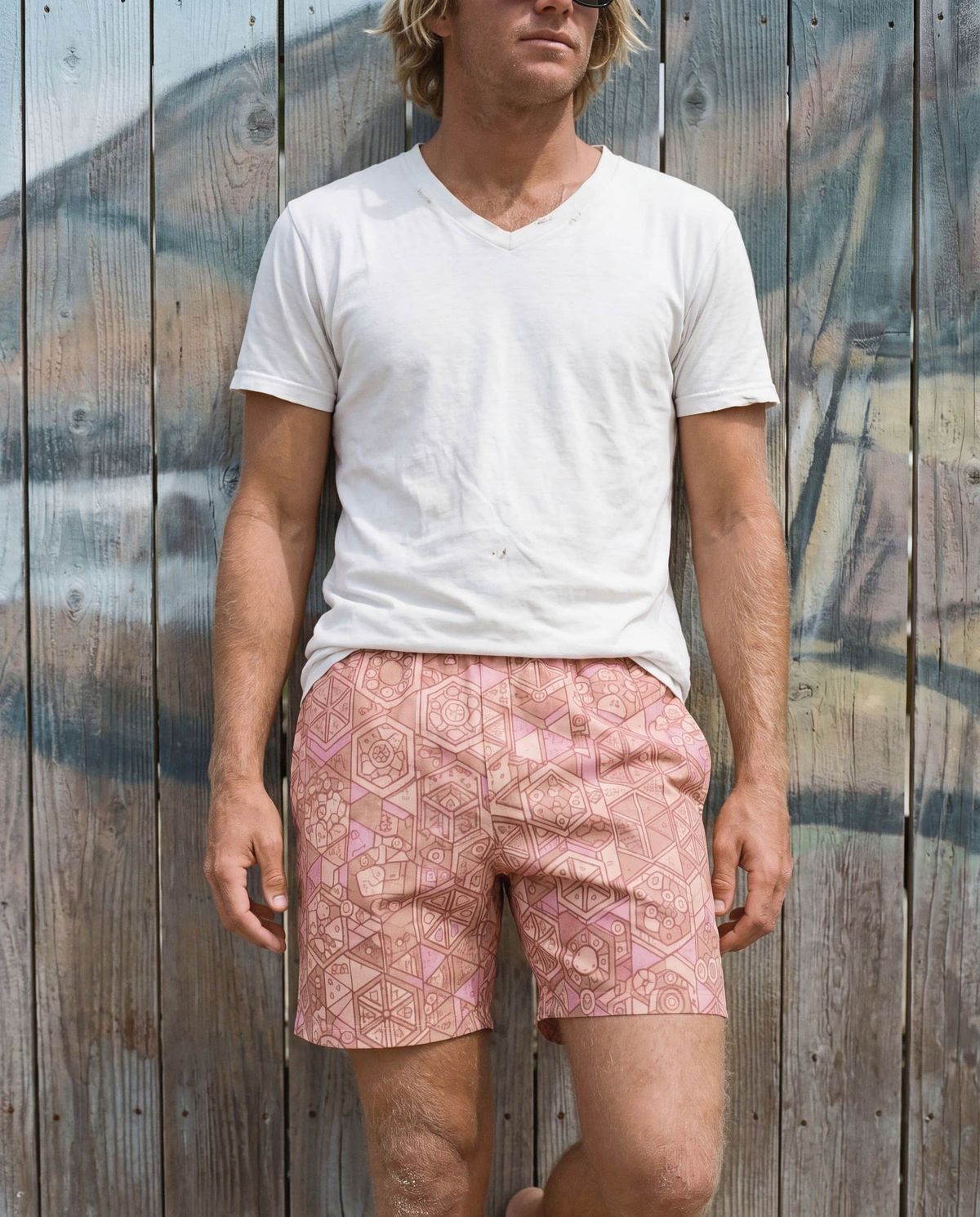 Tea Rose Yuzu Men's Swim Trunks Men's Swim Trunks — Lolekai
