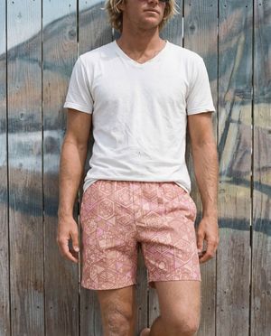 Tea Rose Yuzu men's swim trunks