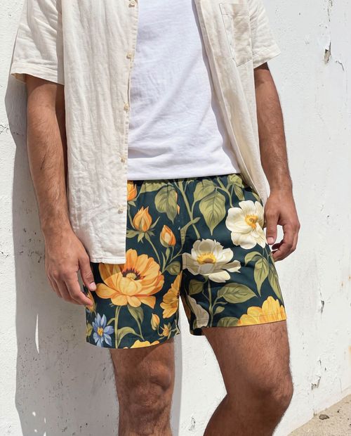 Lemon Yellow Elysium Men's Swim Trunks