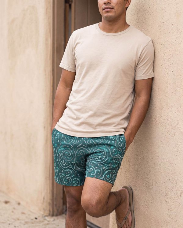 Men's Turquoise Mirage Swim Trunks