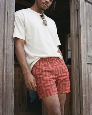 Burnt Sienna Akari men's swim trunks