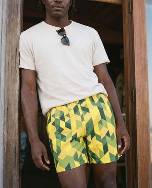 Runway Chartreuse Nami men's swim trunks
