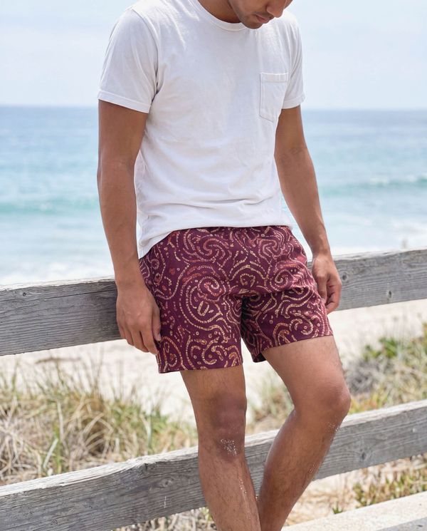 Men's Swim Trunks in Amber Haze Mirage
