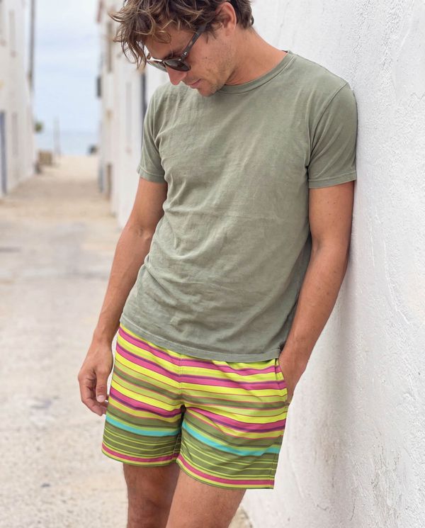 Men's Runway Chartreuse Eclipse Swim Trunks