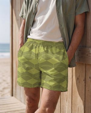 Lime Tsuki Men's Swim Trunks Men's Swim Trunks — Lolekai