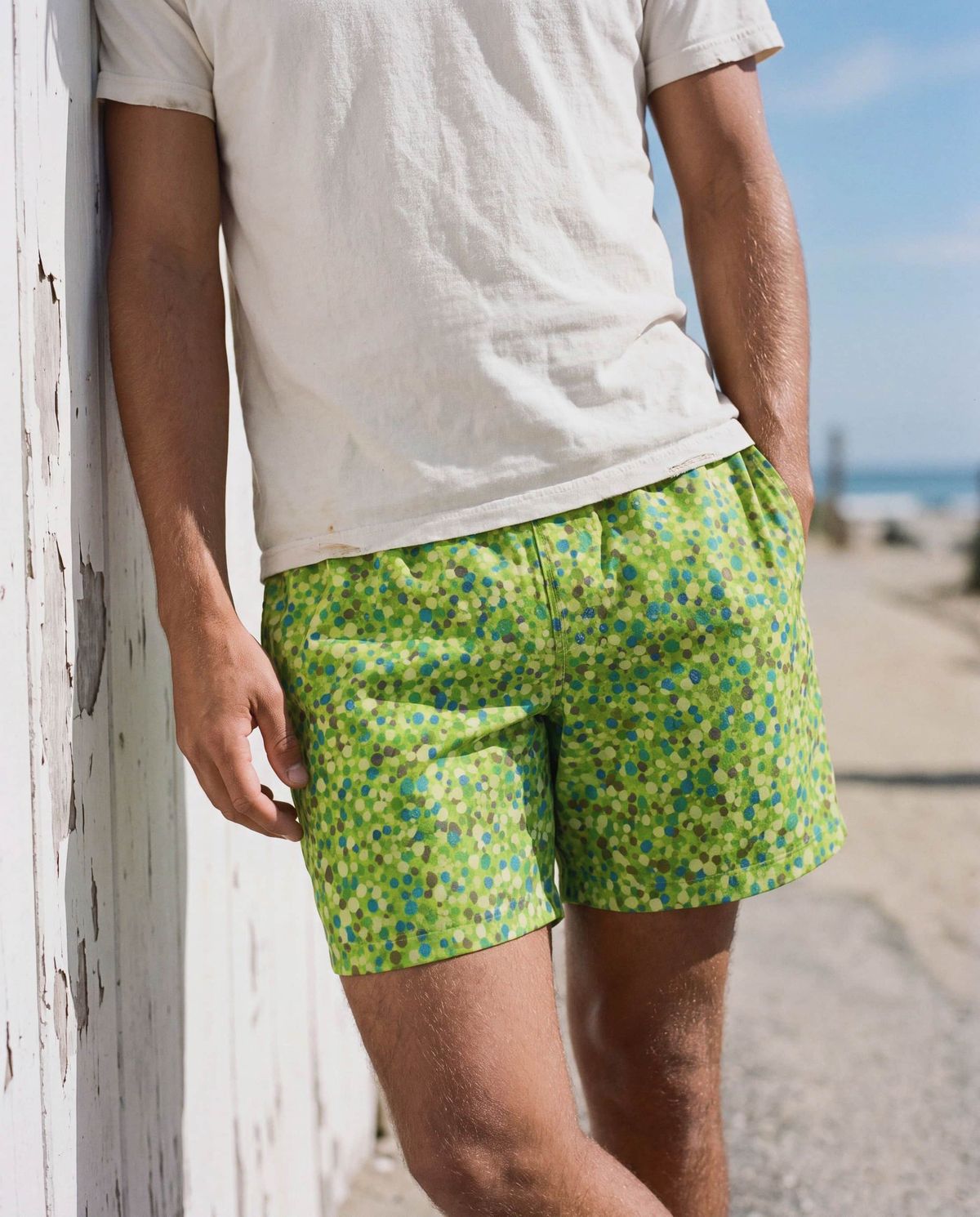 Lime Sumi Men's Swim Trunks Men's Swim Trunks — Lolekai