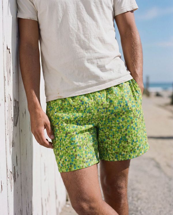 Men's Swim Trunks in Lime Sumi