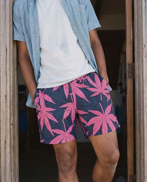 Hot Pink Kumo Men's Swim Trunks Men's Swim Trunks — Lolekai