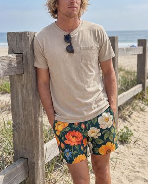 Tea Rose Elysium Men's Swim Trunks Men's Swim Trunks — Lolekai