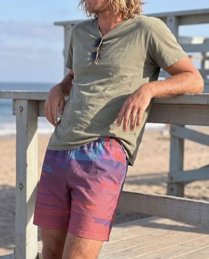 Burnt Sienna Mosaic Men's Swim Trunks Men's Swim Trunks — Lolekai