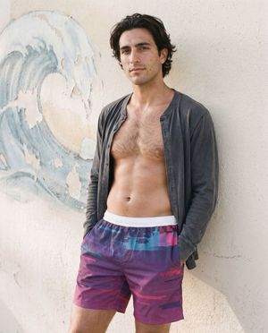 Burnished Lilac Mosaic Men's Swim Trunks Men's Swim Trunks — Lolekai